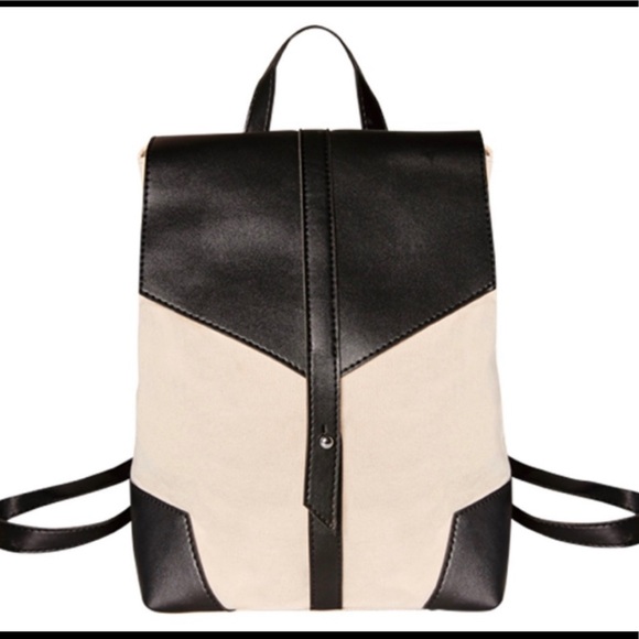 NEW canvas/leather backpack - Picture 2 of 6